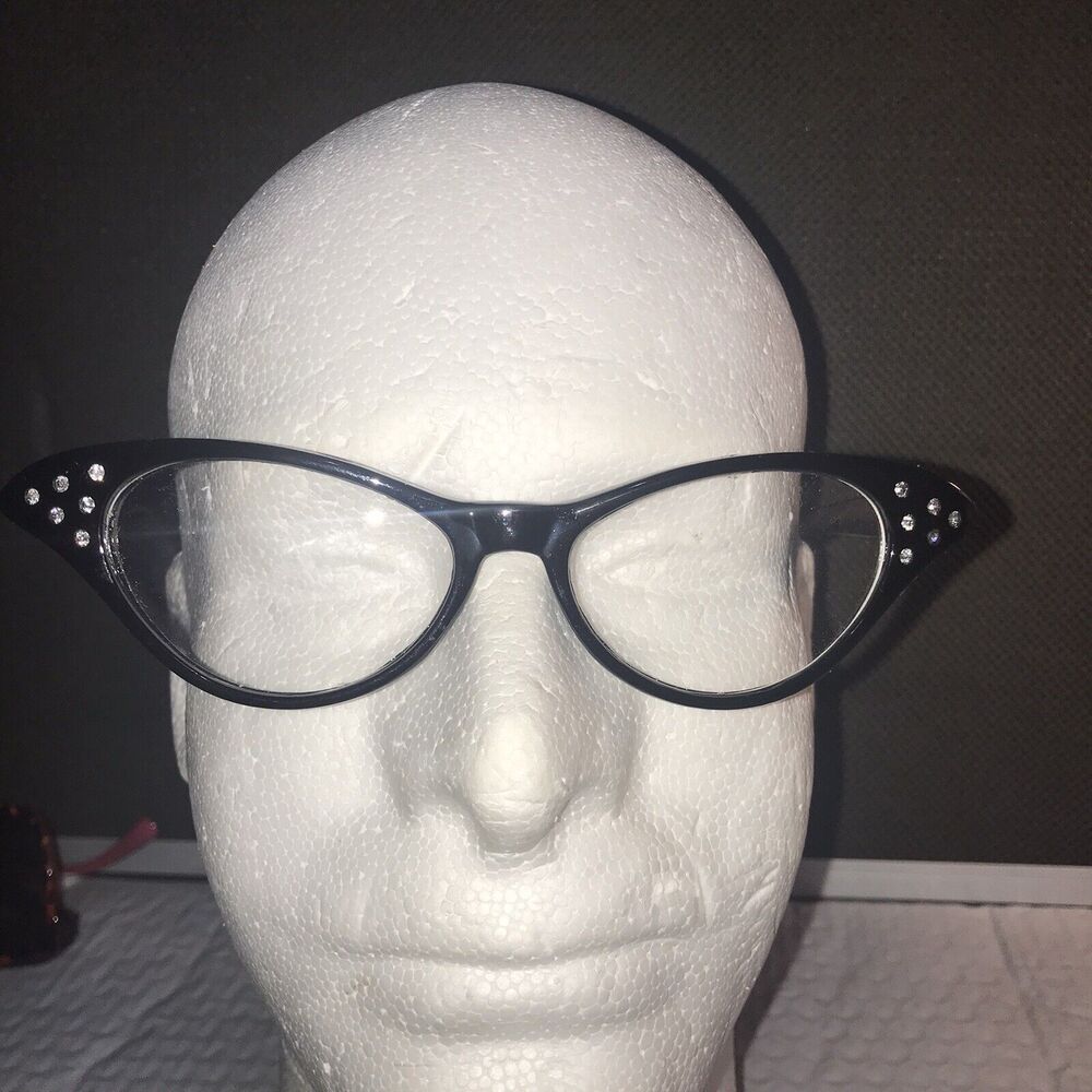 Black Glasses 50s Style Costume Accessory